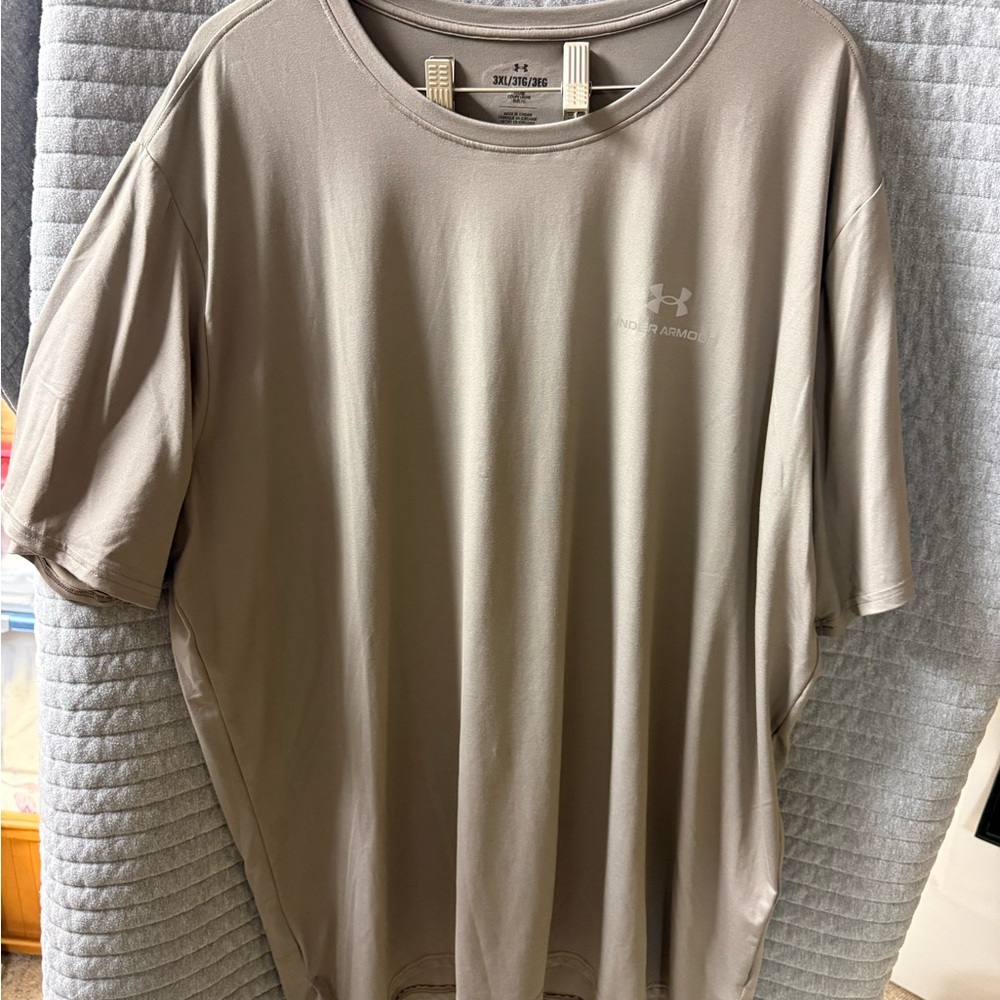 Under Armour Rush Tan Short Sleeve Shirt